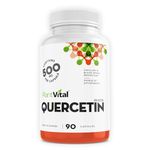 PlantVital Quercetin 1000mg Per Day - Quercetin supplements as a potent source of Antioxidant and Blood Vessel Protection - Made in Canada - Easy to swallow - 45 Days Supply - 90 Vegan Capsules.