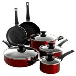 Oster 124952.10 Cookware Set, Aluminum, Metallic Red