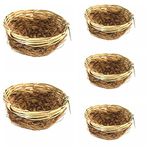 Canary Nest Pans 5 PACK 11cm Wicker - Coco with hooks to rear for Canaries