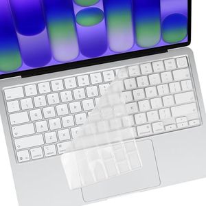 Allinside Keyboard Cover for 2026 MacBook Neo (A18 Pro Chip) & MacBook Air 13"/15" / MacBook Pro 14"/16" (M5 Chip), Ultra-Thin Silicone Laptop Keyboard Protector Skin, US ANSI Layout, Transparent
