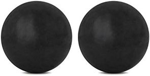 Heka Naturals Polished Shungite Black Crystal Sphere | Decorative Crystal - Chakra Crystal Decor, Home Decor - Real Crystal Stress Ball, Feng Shui Orb, Healing & Massage Ball (Set of 2 Spheres 5 cm)