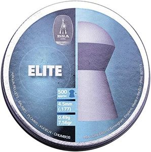BSA Elite .177 4.5mm Round Head 500 Pellets Airgun Air Rifle Hunting Target