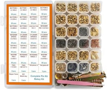SC1 SC4 Compatible Rekey Kit for Residential Door – Includes Assorted Bottom Pins (#0–#9), Top Pins, Springs, Caps, Clips. Lock Re-Pinning & Maintenance Set for Homeowners/Landlords