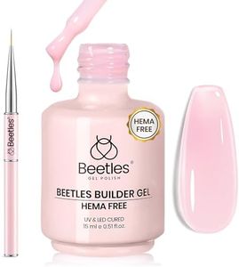 Beetles Builder Gel for Nails,0.5oz Jelly Pink Building Gel HEMA & TPO Free,7 in 1 for Strengthening Nails Building Apex & Extension with Nail Art Brush, Beginner Friendly,DIY UV Nail Salon at Home