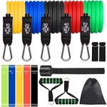 Sensyne Resistance Bands Set 16PCS Exercise Band for Working Out Up to 150 lbs, for Indoor and Outdoor Sports, Fitness, Suspension, Speed Strength, Baseball Softball Training, Home Gym, Yoga