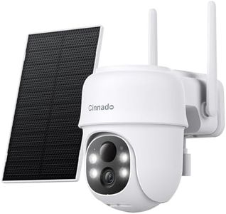 Cinnado Solar Security Camera Outdoor Wireless 2K CCTV Camera Systems House Security, Solar Battery Powered, PIR Detection, 360° Color Night Vision, Siren