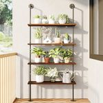 Bamworld Tall Plant Stand Indoor 4 Tier Plant Shelf 73in Metal Plant Stand for Large Plant Holder Flower Pot Stand for iving Room, Patio, Balcony, Garden