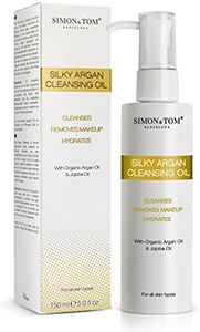Simon&Tom Olio Struccante Viso - Formula a base di Oli Botanici - Argan Bio e Jojoba - Oil Cleanser - Olio Detergente Viso Bio - Idrata, rimuove le Impurità e il Trucco - Vegan 150ml - Made In Spain