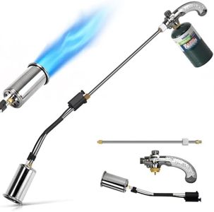 Propane Torch Weed Burner,Extended Blow Torch with Flame Control Valve, Flame Thrower Detachable Long Arm,Burner Torches for Outside, Yard,Garden,BBQ,Weeding,Wood,Melting Snow (37Inch)