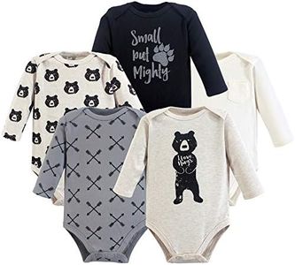 Yoga Sprout Baby Cotton Bodysuits, Bear Hugs Pink, 0-3 Months