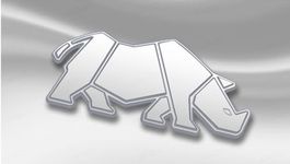 CARIZO Premium Zinc Alloy Badge, 3D Premium Car Side Fender Rear Trunk (Design: Rhino) Emblem Logo Badge Decals