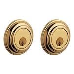 Baldwin 8232.003 Traditional Deadbolt 2-1/8-Inch Door Prep, Lifetime Polished Brass by Baldwin