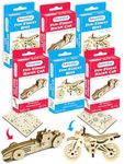Funvention Birthday Return Gifts (Pack of 6) Fun Fidgets - Racer Car & Bike | DIY Miniature Mechanical Models 3D Puzzle Return Favours for Kids Birthday Party 5+ Years Made in India Toys