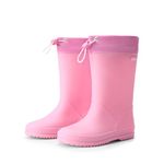 DREAM PAIRS Kids Rain Boots Boys Girls Lightweight Boots Waterproof Easy-on Outdoor Playing Rain Boot Unisex-Child,Size 3 Big Kid,Pink,SDRB2401K