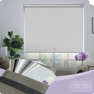 Graywind 100% Blackout Roller Shades Window Blinds for Home and Office Cordless Roller Shades (100% Blackout Waterproof Shade Fabric Samples)