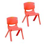 DECCAN PLAST Smilee Kids Chairs | CPK | Set of 2 | Pink | Matt Finish | for Children Upto 12 Years