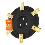 BEOS® Robot Lawnmower Tuning Blade Disc for 6X Blades - Glass Fibre Reinforced Blade Disc - Robot Lawnmower Turntable with 6 Blades for Worx Landroid S&M (Until 2020), Landxcape, Kress & Einhell