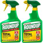Roundup Total Fast Action Weed Killer, 1 Litre (Pack of 2)