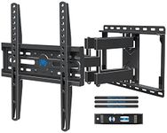 Mounting Dream TV Wall Bracket Mount for Most 26-65 Inch TVs, Max VESA 400x400mm, Tilt Swivel for TV Max 45kg, Full Motion Double Arms Fit OLED LCD LED Flat/Curved Screens, with Fischer Wall Plug