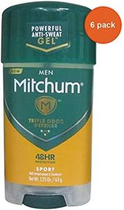 Mitchum Anti-Perspirant & Deodorant Clear Gel, Sport, 2.25 oz (63 g) (Pack of 6)