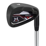 MAZEL WM-X1 Individual Golf Iron 4,5,6,7,8,9,Pitching Wedge,Sand Wedge or Irons Set with Steel Shafts for Right Handed Golfers (7 Iron Single,Black, Right Handed)