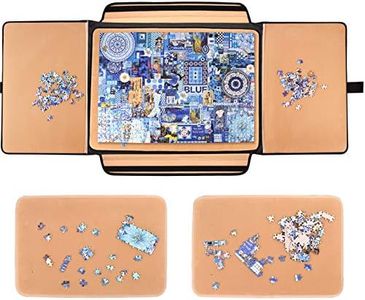 1500 Pieces Jigsaw Puzzle Board, Portable Puzzle Board, Jigsaw Puzzle Table Board, Puzzle Keeper Puzzle Caddy with Sorting Trays & Detachable Board,Non-Slip Surface