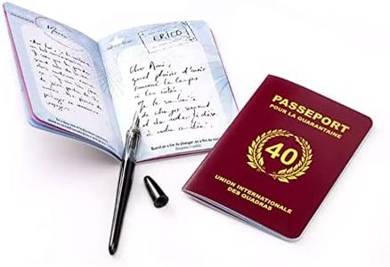 Cadeau Anniversaire 40 ans Femme Homme - Passeport pour la Quarantaine - Carte Anniversaire - Décoration Anniversaire 40 ans- Idée Cadeau Original - Un vrai faux passeport comme Livre d'Or