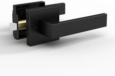 Mega Handles - ROBELL Passage Door Handle - Door Handle for Bathroom, Bedroom & Hallways, Interior Door Lever - Modern Passage Door Lever in Matte Black, 5-Inch Lever - 1 Pack