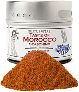 Taste of Morocco | Gourmet Seasoning | Authentic Artisanal Spice Blend | Non GMO, All Natural | Handcrated in Small Batches in USA | Ultra Premium, Sustainably Sourced | GLP-1 Friendly | 1.2 Ounce | Magnetic Tin | Gustus Vitae | #9