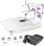 JNBGTU Small Sewing Machine for Kids & Beginners, Mini Electric Sewing Machine - Dual Power Modes, Dual Control and LED Lighting, Portable, Perfect for DIY, Home Use, and Crafts