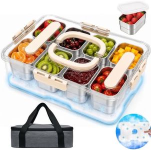 Stainless Steel Snack Box Container with Ice Pack and Insulated Bag