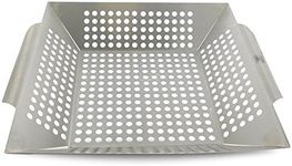 Yukon Glory Original Professional-Grade Grill Basket Pan for Vegetables, Meat and Seafood. Use Like a Wok on Grill Top! Perfect Outdoor Accessories for Weber, Char-Broil Grills. !