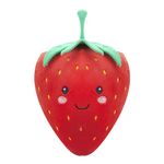 VFM - Strawberry Soft Toy Food Themed Cute Plush Cuddly Soft Fluffy Stuffed Toy Plush Toy Cute Stuffed Plushie, Gifts for Birthday, Valentine's Day Chirstmas - 16cm Red