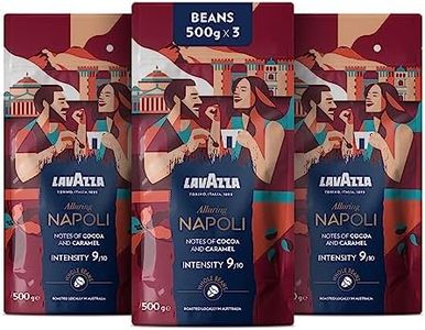 Lavazza, Tales of Italy Alluring Napoli, 1.5 Kg, Coffee Beans, for Espresso Coffee Machines, Notes of Cocoa & Caramel, Arabica & Robusta, Intensity 9/10, Dark Roasting, Roasted in Australia, 3 x 500g