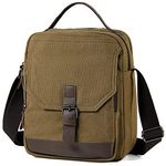 Small Canvas Messenger Bag for Men, Chasechic Crossbody Shoulder Bags Vintage Multi-Pocket Mens Bag Travel Work Business