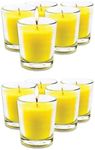 [10PCE] Home Master Citronella Scented Tealight Candles in Glass Holders, Enjoy a Mosquito-Free Outdoor Experience - 45g