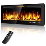 ALPACA 60" Slim Electric Fireplace Recessed and Wall Mounted,Wall Fireplace and Freestanding Linear Fireplace, with Remote Control,13 Adjustable Flame Color and 5 Brightness, 750W/1500W