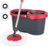 LIVINGbasics Spin Mop Bucket System, Detachable Spinning Basket & Easy Wring 360° Magic Mop, Swivel Wet and Dry Mop