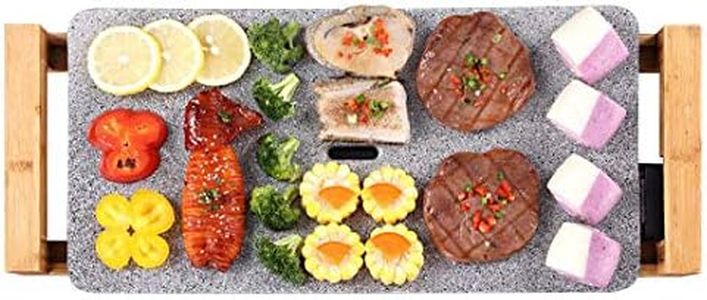 SOGA Electric Ceramic BBQ Grill Non-Stick Surface Hot Plate for Indoor & Outdoor Stone