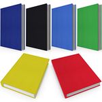 Stretchable, Easy Apply Book Covers 6 Pack Solid Colors. Standard Jackets Fit Most Hardcover Textbooks Up to 8 x 10". Adhesive-Free, Nylon Fabric Protector. Washable and Reusable Student School Supply