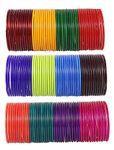 ZULKA 12 Colour Plain Glass Bangles Set For Women & Girls with Glossy Finish Design | Daily use, Office, Wedding, Party Bangles | Simple Glass Chudi Set | Kaanch ki Chudiyan-(FF5-2.8),Set of 144