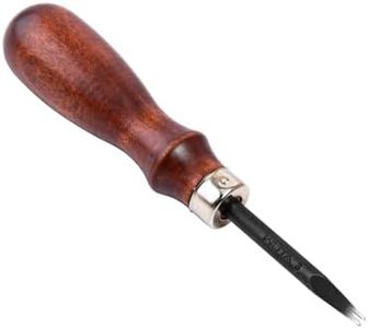 WUTA 1.2mm Edge Beveler Leather Tool High Carbon Steel Edge Skiver Wood Handle Leather Crafting Tools for Beveling Size 3,1.2mm