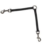 Guardian Gear Nylon 2-Way Medium Dog Coupler with Nickel-Plated Swivel Clip, 12", Black