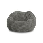 Bags of Beans Corduroy Kids Bean Bag Chair with Filling Included - Lightweight Comfortable Beanbag Seat - Machine Washable Childrens Beanbag Furniture for Girls & Boys - 67 x 48cm (Slate Grey)