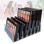 Large Acrylic Clear Eyeshadow Palette Organizer 7 Sectons Makeup Palette Organizer for Bathroom Countertops,Vanities