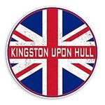 2 x 10cm Kingston Upon Hull Vinyl Stickers - UK Flag Sticker Luggage #20597 (10cm Wide)