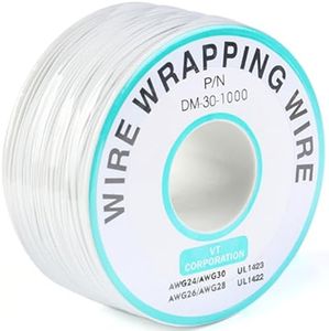 JESSINIE White Electronic Wire DM-30-1000 - 30 AWG Single Core Tinned Copper Solid Cable, 250M, P/N PCB