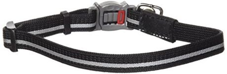 Rogz Catz AlleyCat Small 1/8" Breakaway Reflective Cat Collar, Black Reflective