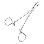 Hemostat,4.9inch/5.5inchStainless Steel Pet Dog Ear Cleaning Straight Clamp Cat Curved Tip Ear Hair Tweezers Forceps Kit(S)