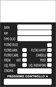 10 etiquetas adhesivas para cambio de aceite de motor, para mantenimiento del motor del vehículo, color negro